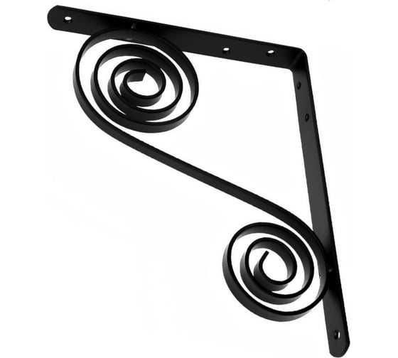 Изображение товара Кронштейн фигурный Дверной Страж 150x125 мод.5 чёрный ДС74359