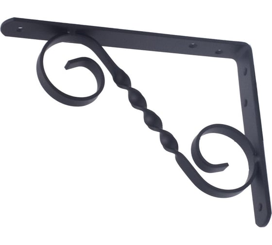 Изображение товара Кронштейн фигурный Дверной Страж 200x150 мод.3 чёрный ДС74371