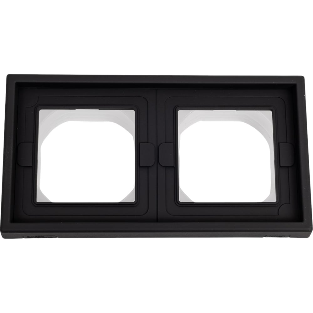 Изображение товара Рамка Systeme Electric ArtGallery Карбон 2-постовая IP44 GAL441002