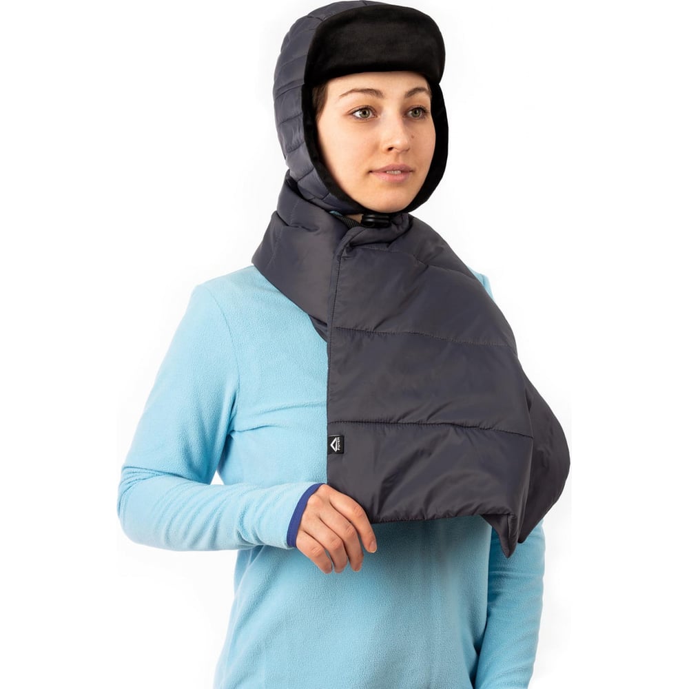 Изображение товара Шарф стеганный Payer Aso из тафеты графит демисезонный зимний унисекс