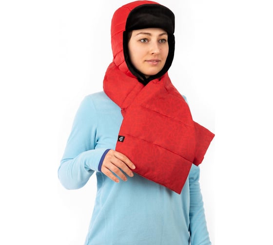 Изображение товара Шарф стеганый Payer таффета, красная мозаика 4610097097294