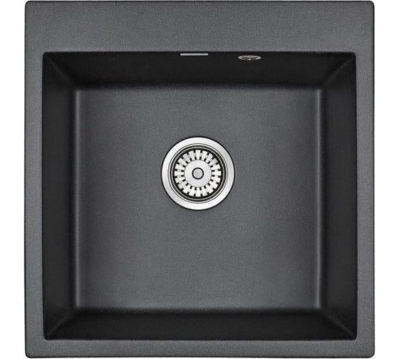 Изображение товара Гранитная мойка Paulmark KANTE 50 черный, 510х520 мм PM105152-BL