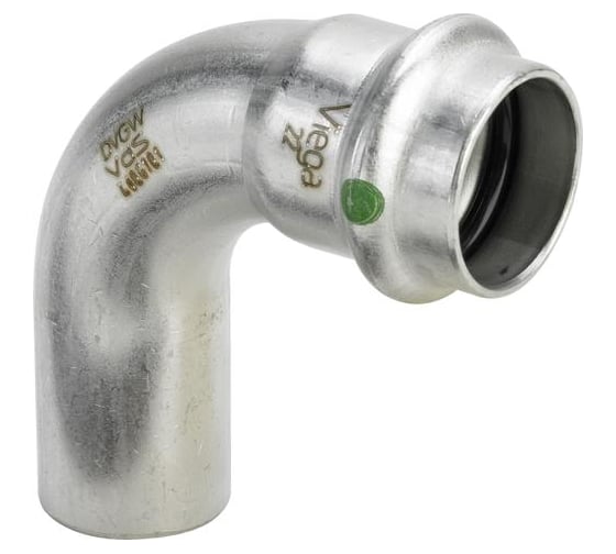 Изображение товара Отвод Viega НB 90 градecов Sanpress Inox, с SC-Contur, нержавеющая сталь, 54 мм 435769