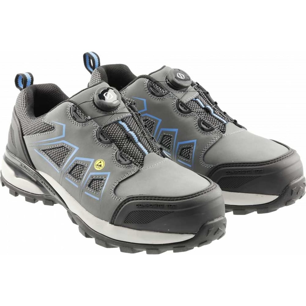 Изображение товара Полуботинки рабочие HOEGERT TECHNIK FULDE LACE SYSTEM S3S SR FO ESD серый синий 41