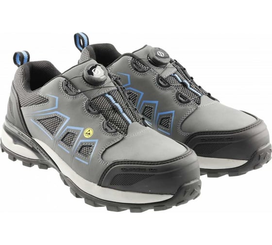 Изображение товара Полуботинки рабочие HOEGERT TECHNIK FULDE LACE SYSTEM S3S SR FO ESD серый/синий, размер 43 HT5K577-43