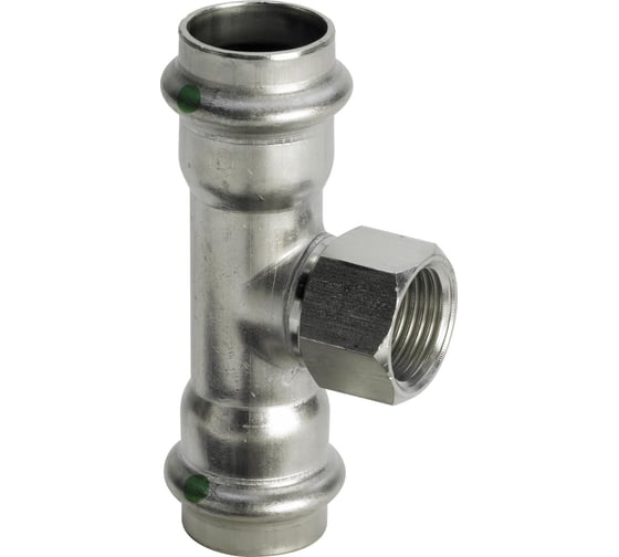 Изображение товара Тройник Viega Sanpress Inox с SC-Contur, нержав.сталь, 15x1/2"x15 мм 437145