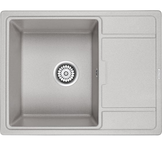 Изображение товара Гранитная мойка Paulmark FLUGEN 50-650 серый, 650х500 мм PM216550-GR