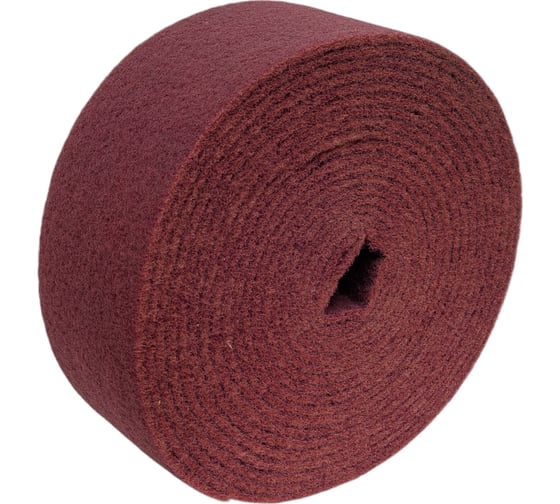 Изображение товара Материал шлифовальный бордовый на нетканой основе Tex в рулоне 115 мм, 10 м very fine Hanko Tex.115x10.veryfine
