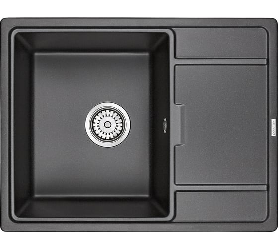 Изображение товара Гранитная мойка Paulmark FLUGEN 50-650 черный, 650х500 мм PM216550-BL