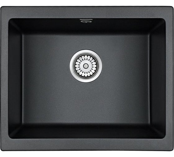 Изображение товара Гранитная мойка Paulmark GERA 60 черный, 555х460 мм, подстольный монтаж PM205546-BL