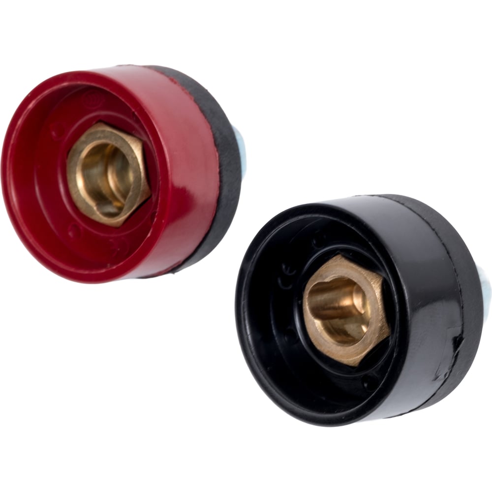 Изображение товара Набор панельных розеток 10-25 мм, 2 шт, красная и черная, класс В