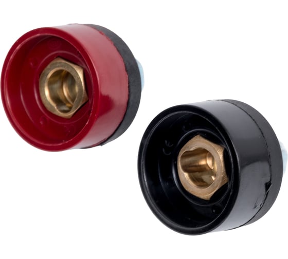 Изображение товара Набор панельных розеток 10-25 мм (2 шт) красная и черная (класс В) энаргит П10-25-2-B-RB