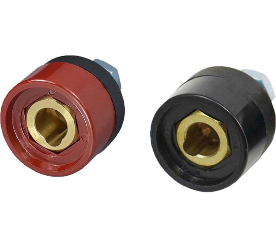 Изображение товара Набор панельных розеток 35-50 мм (2 шт) красная и черная (класс В) энаргит П35-50-2-B-RB