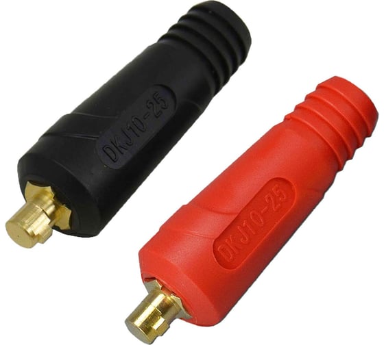 Изображение товара Набор кабельных вилок 10-25 мм (2 шт) красная и черная (класс В) энаргит К10-25-2-B-RB