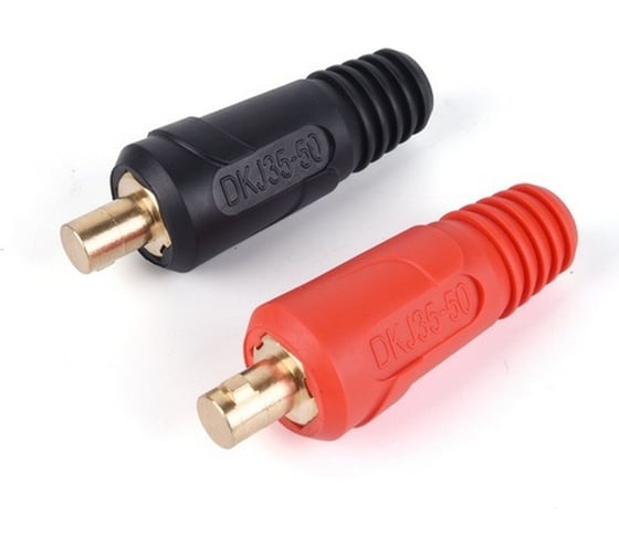 Изображение товара Набор кабельных вилок 35-50 мм (2 шт) красная и черная (класс В) энаргит К35-50-2-B-RB