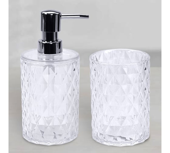 Изображение товара Набор для ванной ND Play Diamond (диспенсер, стакан) 312468