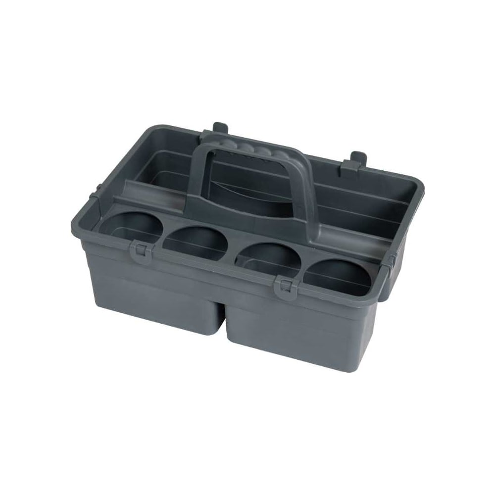 Дополнительный контейнер на тележку для хозяйственных товаров Uctem-Plas пластиковый серый MTS129 29280