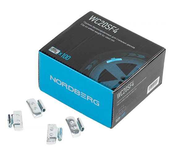 Изображение товара Грузики балансировочные для стальных дисков NORDBERG Fe 20 г, 100 шт. WC20SF4