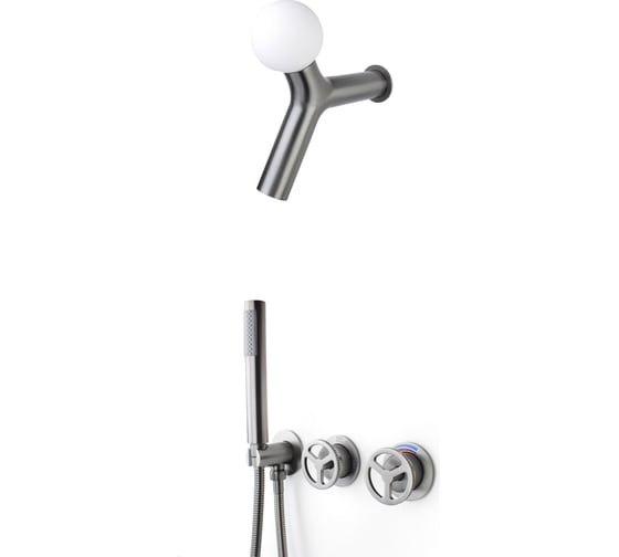 Изображение товара Встраиваемый душевой комплект BRONZE DE LUXE (душ с лампой) LIBERTY, графит 5011GG-L