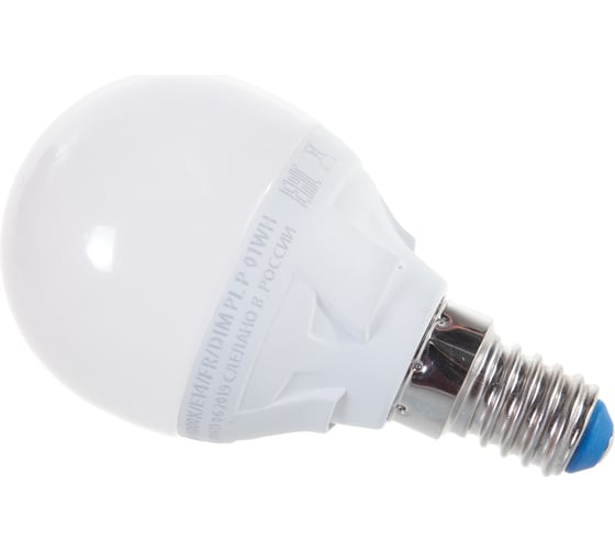 Изображение товара Лампа Uniel LED-G45, 7W/4000K/E14/FR/DIM, PLP01WH, светодиодная, диммируемая UL-00004300