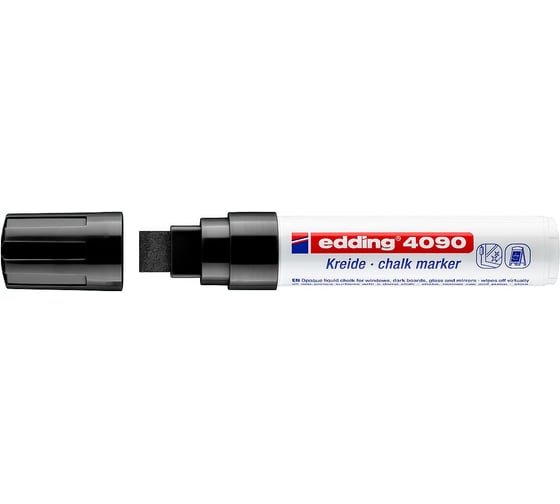 Изображение товара Edding Маркер меловой, клиновидный наконечник, стираемый, 4-15 мм Белый, E-4090#49