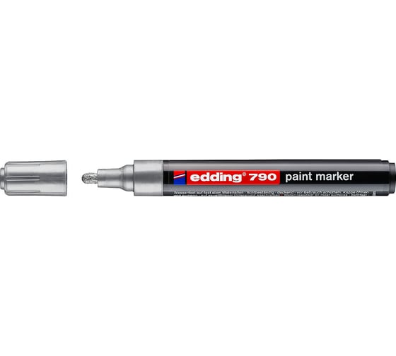 Изображение товара Edding Маркер глянцевый лаковый, круглый наконечник, 2-3 мм Серебристый, E-790#54