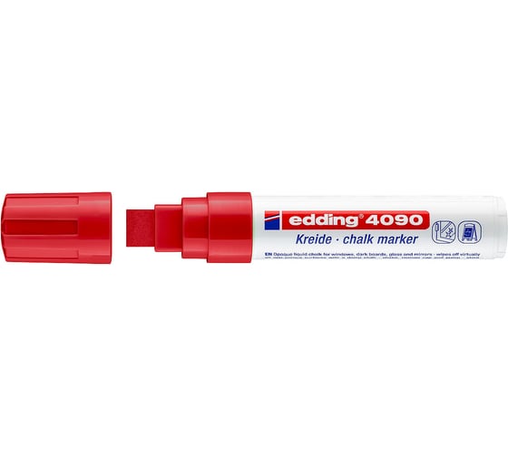 Изображение товара Маркер для окон Edding 4090/2 4-15мм декоративный красный, блистер, 1183387