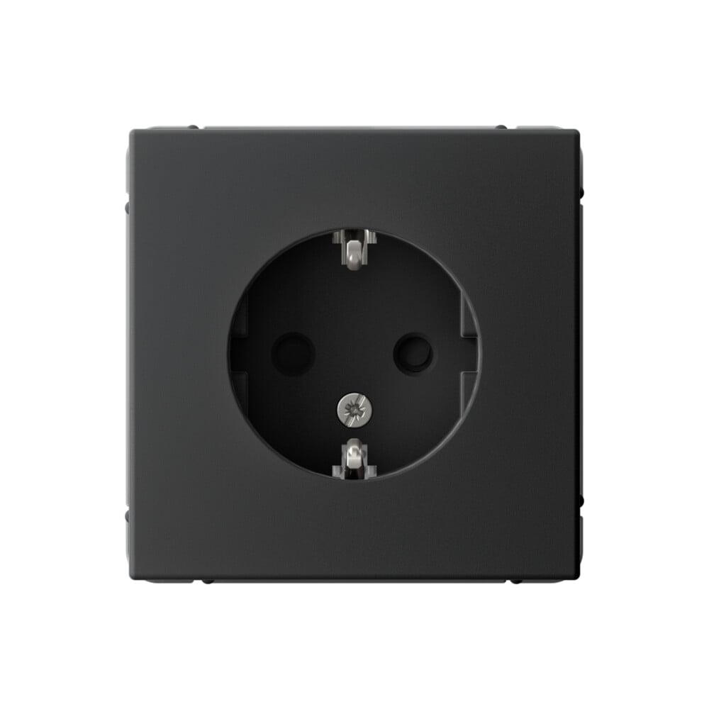 Изображение товара Розетка Systeme Electric ArtGallery Карбон с заземлением 16А