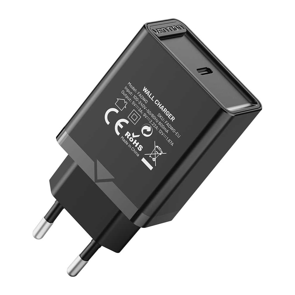 Изображение товара Сетевое зарядное устройство VENTION USB C QC 4.0 для Apple и ноутбуков