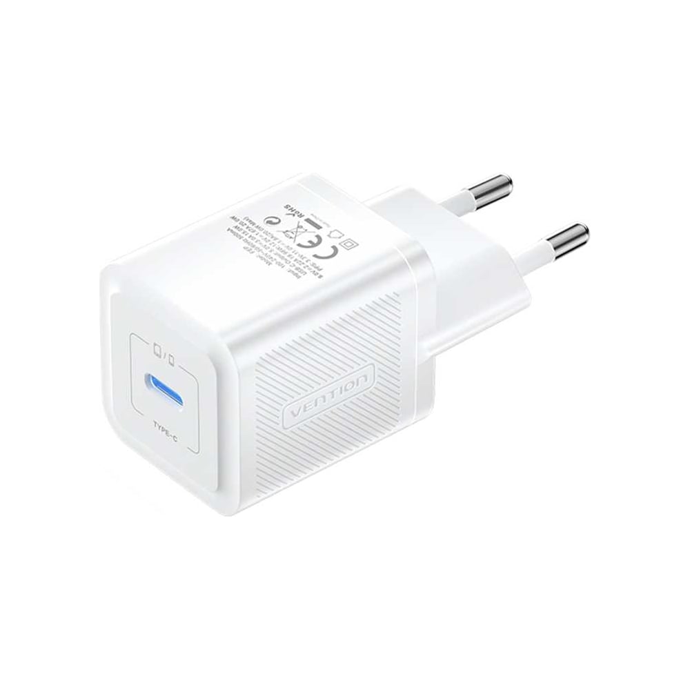 Изображение товара Сетевое зарядное устройство VENTION 20W на 1 порт USB GaN Белый