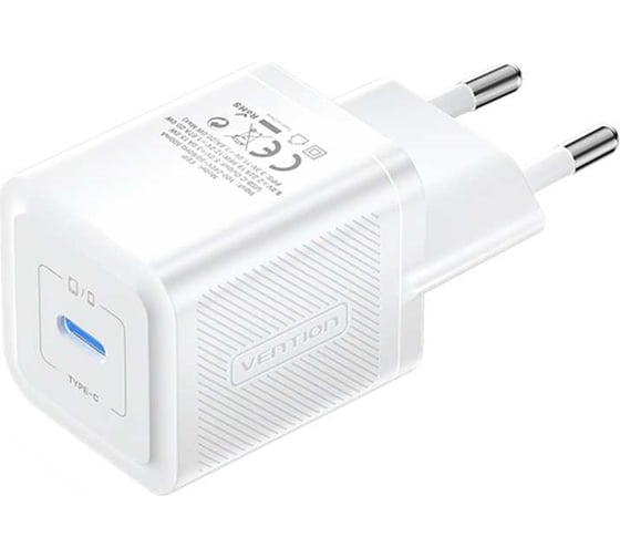 Изображение товара Сетевое зарядное устройство VENTION на 1 порт USB С GaN 20W Белый FEPW0-EU