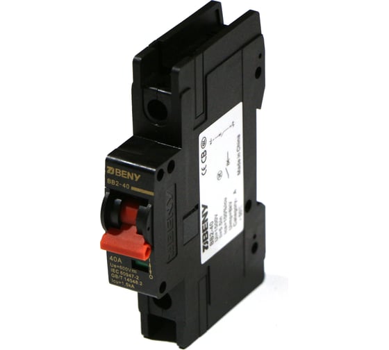 Изображение товара Автоматический выключатель постоянного тока ZJBeny 1P 40А В 600V характеристика В 1.5 кА BB2-40 1P 40 600V