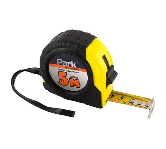 Изображение товара Рулетка с фиксатором Park ПВХ корпус 5 мх18 мм 006890
