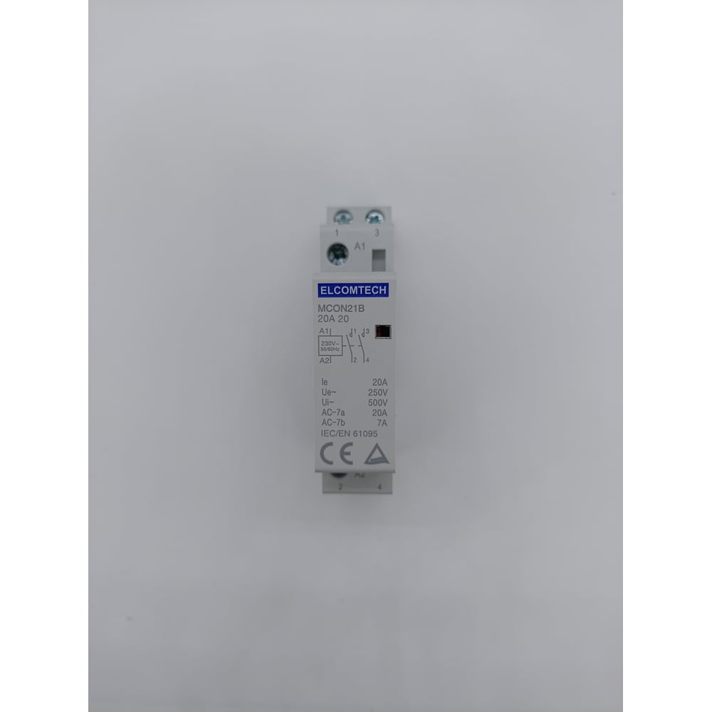 Изображение товара Контактор модульный ELCOMTECH MCON21B-20-20-230AC для управления электрическими цепями