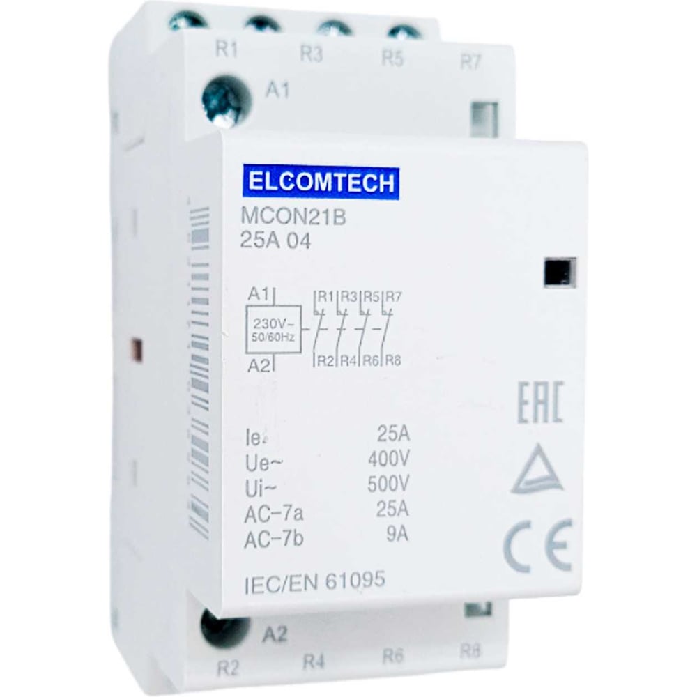 Изображение товара ELCOMTECH MCON21B - модульный контактор, 25 А, 230 В