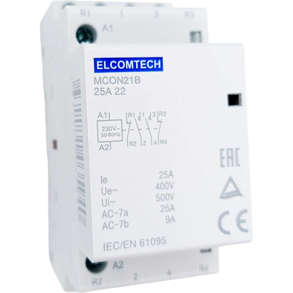 Изображение товара Модульный контактор ELCOMTECH MCON21B-25-22-230AC для автоматизации систем