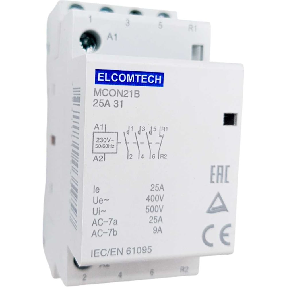 Изображение товара Модульный контактор ELCOMTECH MCON21B-25-31-230AC для промышленных систем
