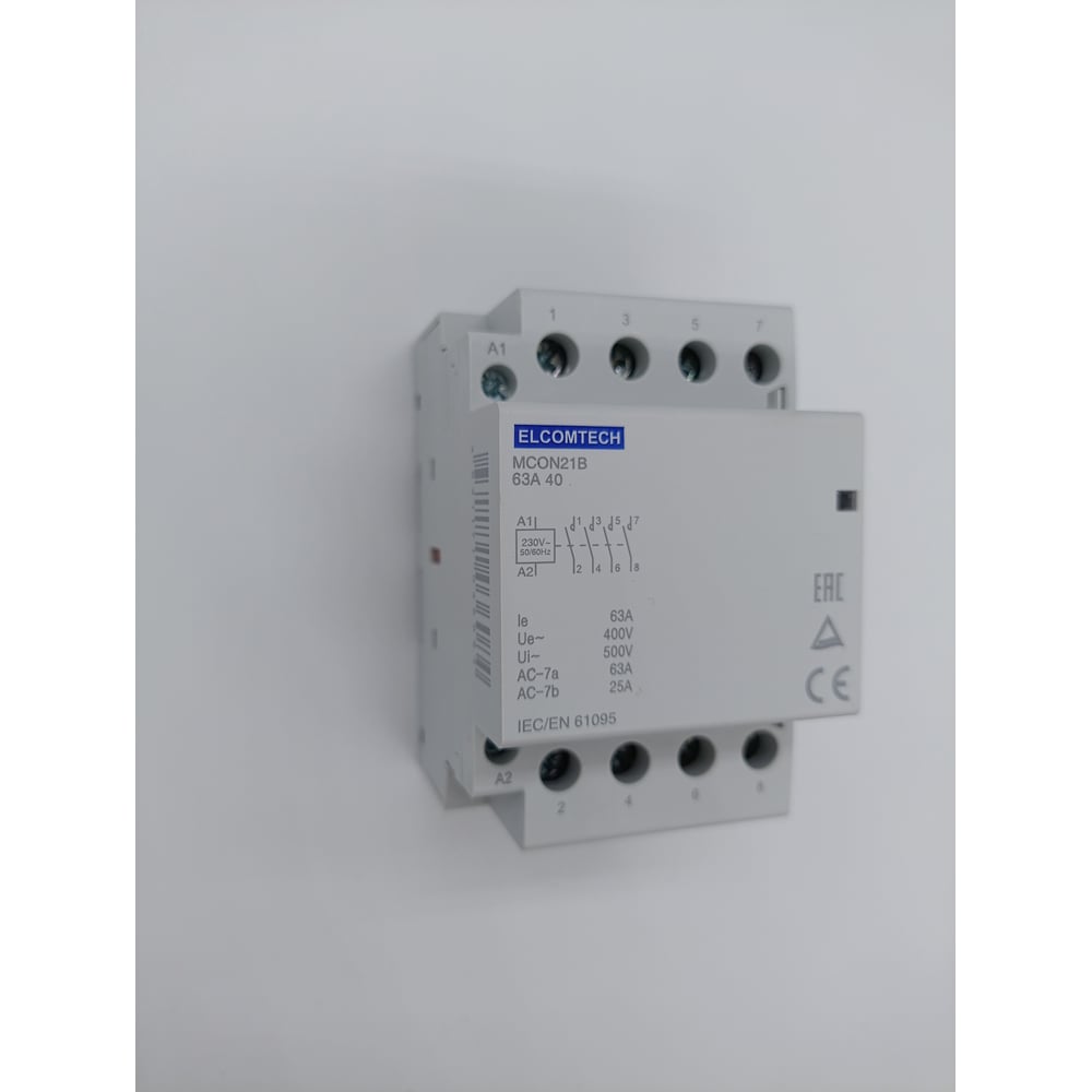 Изображение товара Контактор модульный ELCOMTECH MCON21B-63-40-230AC для управления электрическими цепями