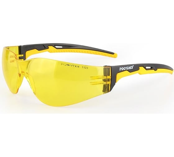 Изображение товара Очки открытые РОСОМЗ О15 HAMMER ACTIVE Strong Glass желтые, с литым носоупором 11557