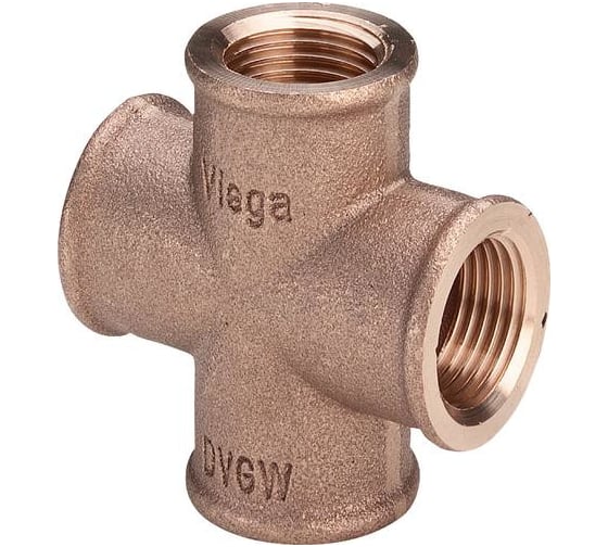 Изображение товара Крестовина Viega 3/4" ВР, бронза 320621