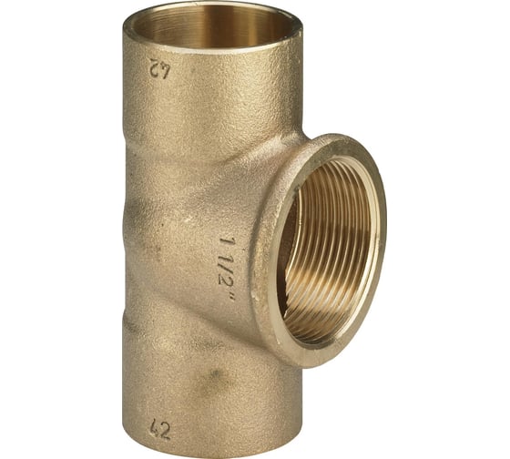 Изображение товара Тройник Viega, ВВВ, 1 1/2", 1 1/2", 1 1/2", бронза RX, равнопроходной 264307