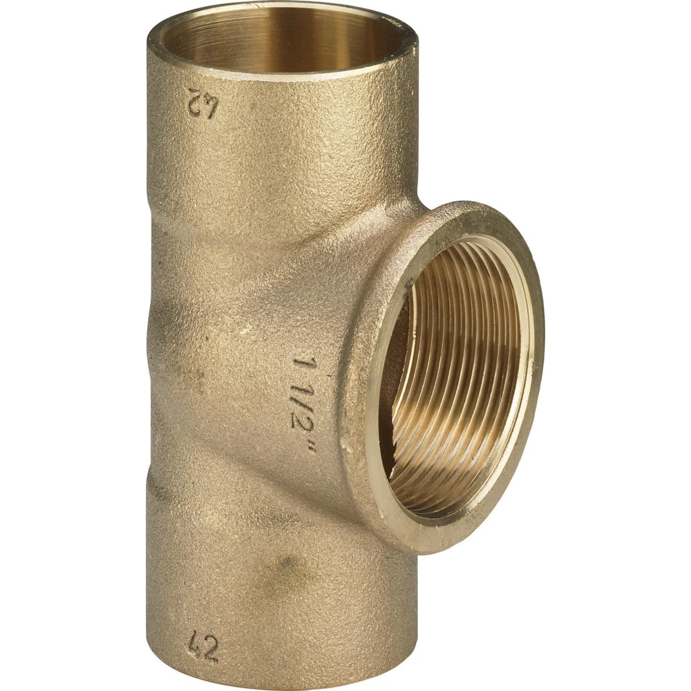 фото Тройник viega, ввв, 1 1/2", 1/2", 1 1/2", бронза rx, переходной 650759