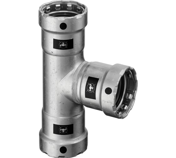 Изображение товара Тройник Viega Megapress с SC-Contur 3/4"x1/2"x3/4" 695026