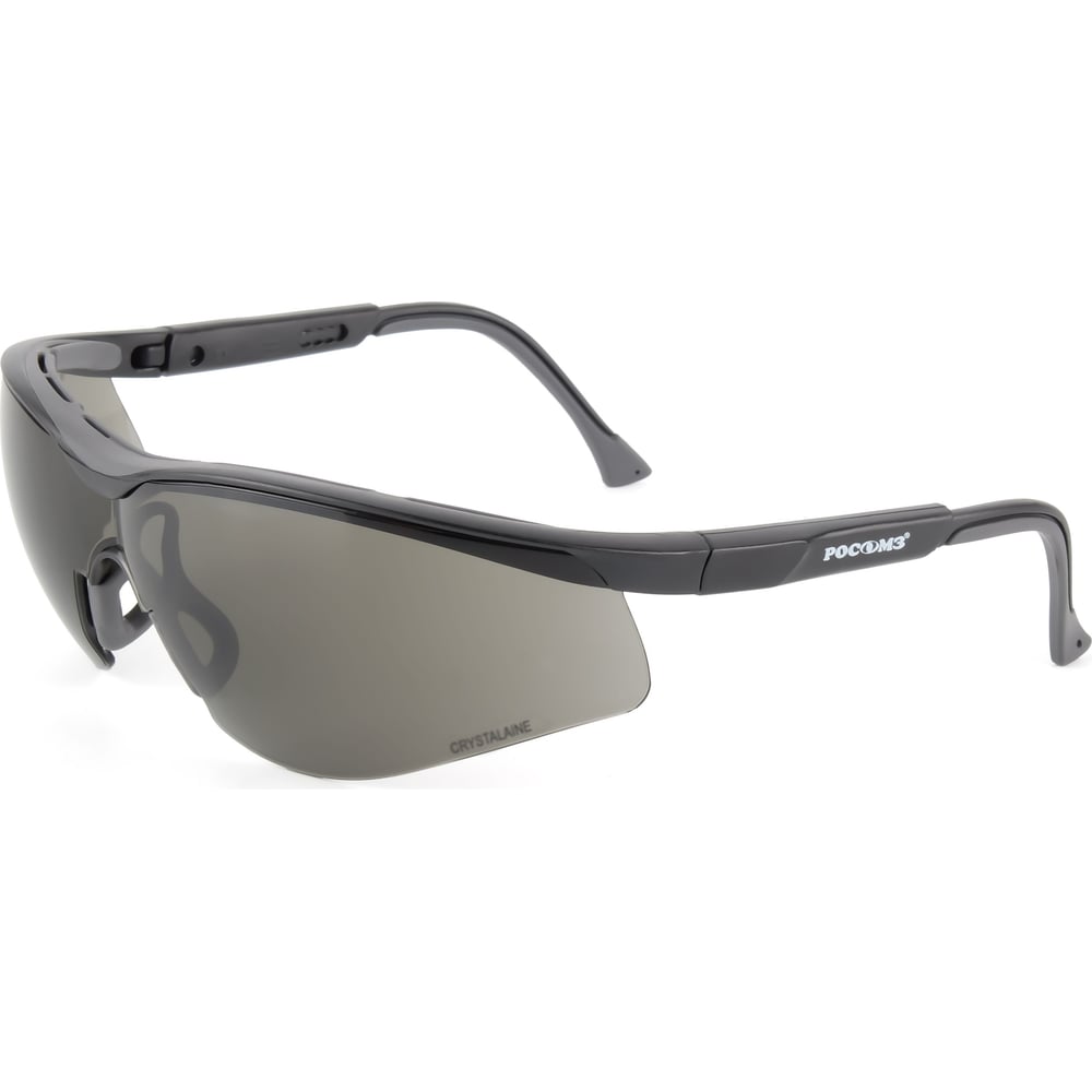 Изображение товара Очки открытые РОСОМЗ О50 MONACO CRYSTALINE темно-серые защитные очки для работы и активного отдыха