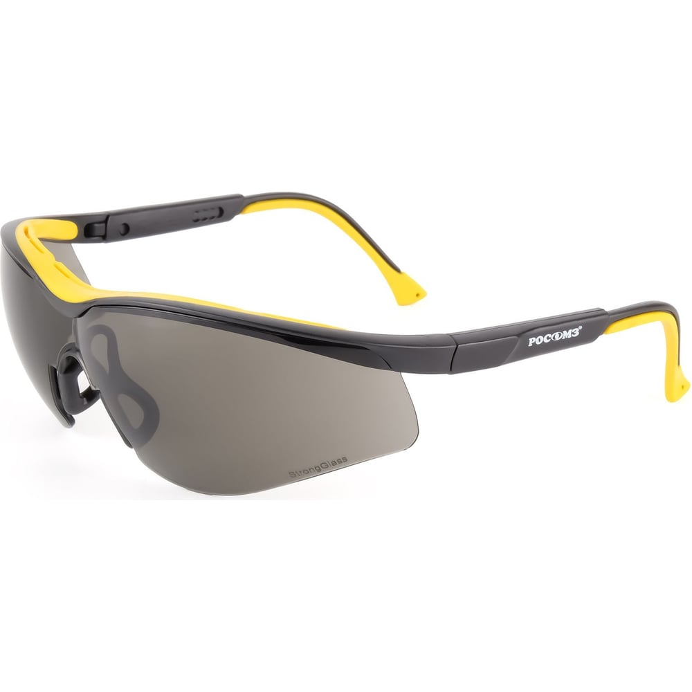 Изображение товара Защитные очки открытые РОСОМЗ О50 MONACO StrongGlass темно-серые