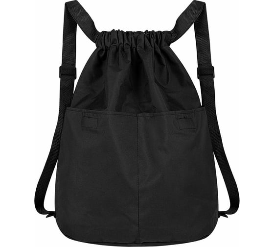 Изображение товара Рюкзак спортивный мешок HEIKKI Pack ХЕЙКИ, 2 отделения, увеличенный объем, 40x35 см, черный 272419