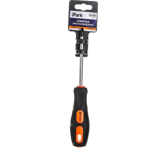 Изображение товара Крестообразная отвертка Park PH2 X100мм двухкомпонентная рукоятка OTV009DK 356009