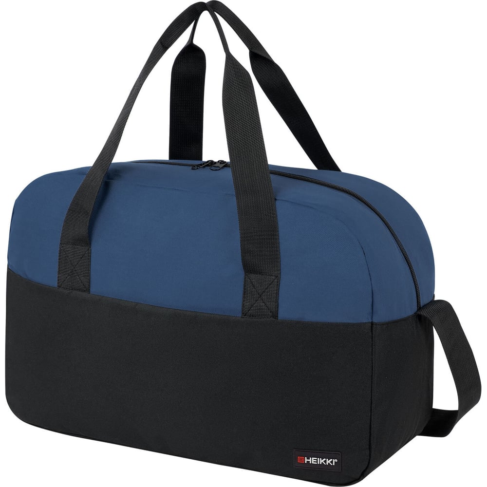 Изображение товара Спортивная сумка HEIKKI Base черная синяя 30x44x17 см легкая и прочная