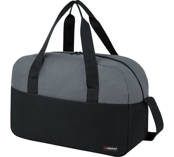 Изображение товара Сумка спортивная HEIKKI Base ХЕЙКИ, карман на молнии, черная/темно-серая, 30x44x17 см 272623