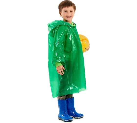 Изображение товара Детский дождевик-плащ СПЕЦ серия Стандарт 6, 8 лет, цвет зеленый, пвд ГП6-3-З